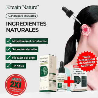 GOTAS PARA EL CUIDADO DE LOS OÍDOS PARA EL DOLOR Y ZUMBIDOS